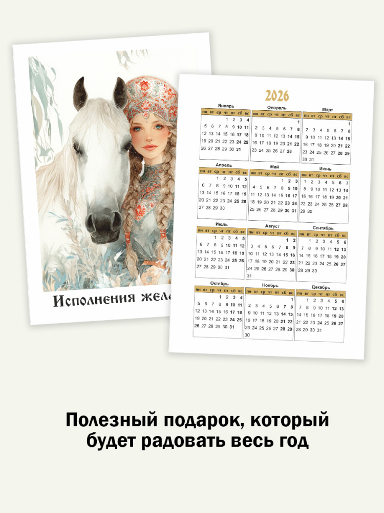 Календарики карманные 2026 год, набор 32 штуки, 7х10 см- фото4