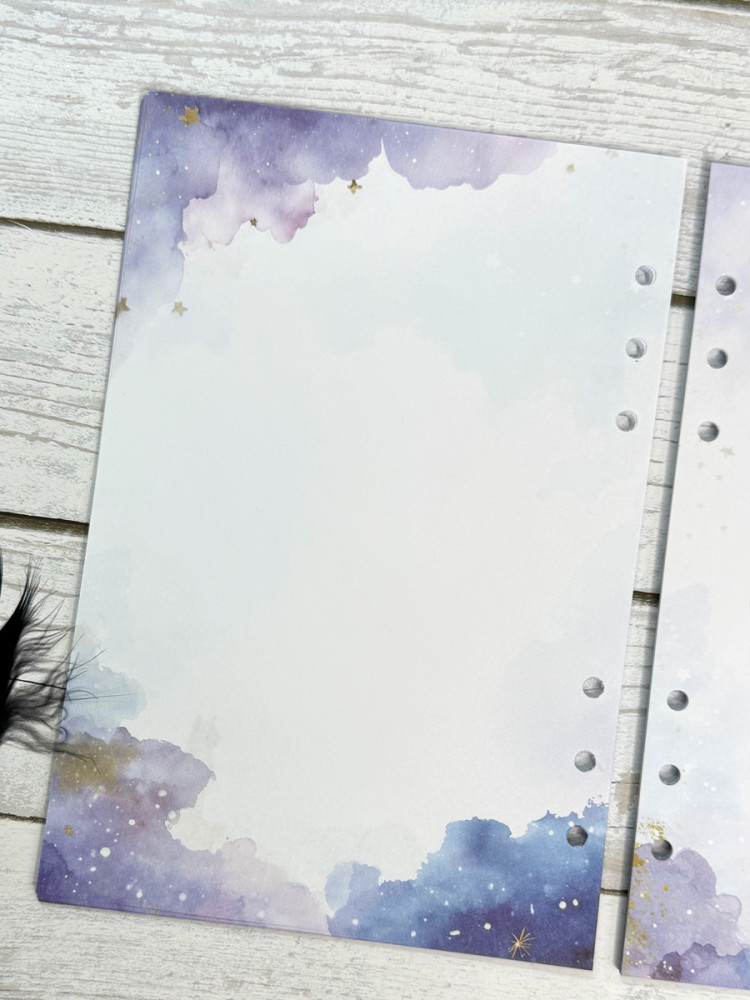 Сменный блок на 6 колец без линовки с рисунком 