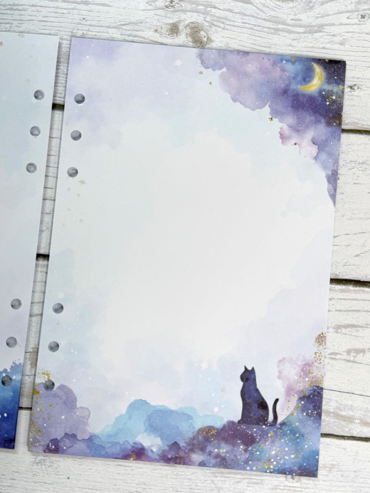 Сменный блок на 6 колец без линовки с рисунком 