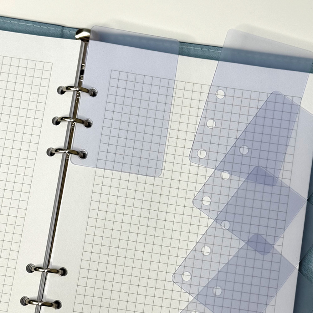 Разделители пластиковые для ежедневника А5 на 6 колец, 5,4 х 8,6 см, набор 5 шт- фото