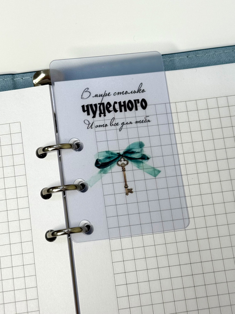 Разделители пластиковые с печатью для ежедневника А5 на 6 колец, 5,4 х 8,6 см, набор 5 шт- фото3