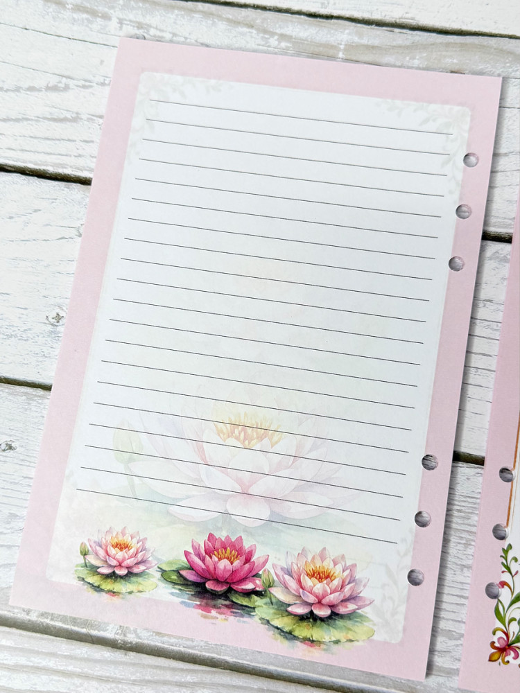 Сменный блок на 6 колец в линейку с рисунком 